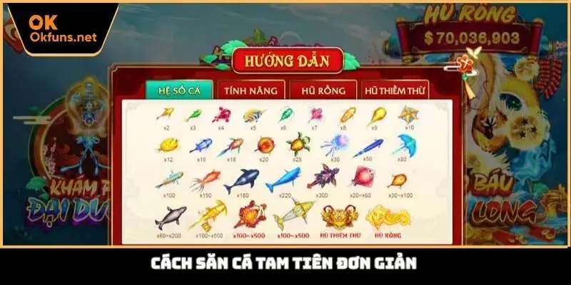 Cách săn cá tam tiên đơn giản