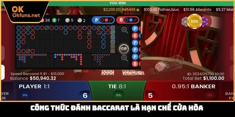 Công thức đánh Baccarat là hạn chế cửa hòa
